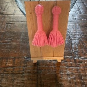 Handmade yarn earrings